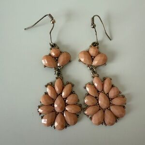 Elegant Peach Dangle Earrings